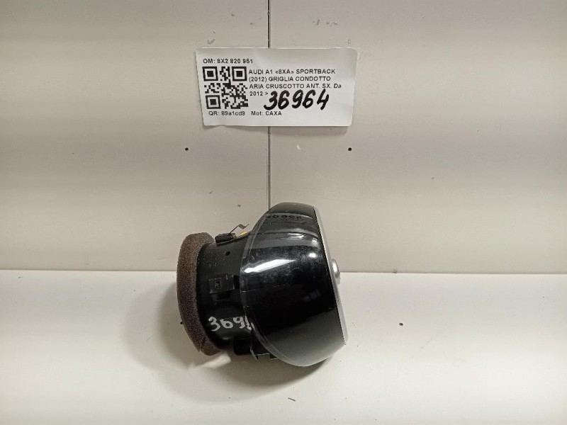 Griglia Condotto ARIA Cruscotto Centrale 8X2820951 Audi A1 8XA Sportback 2012