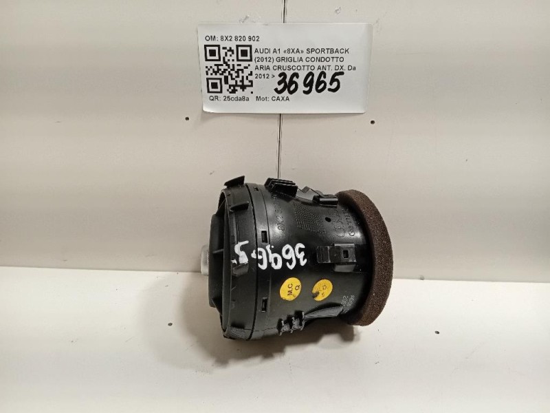 Griglia Condotto ARIA Cruscotto Centrale 8X2820902 Audi A1 8XA Sportback 2012