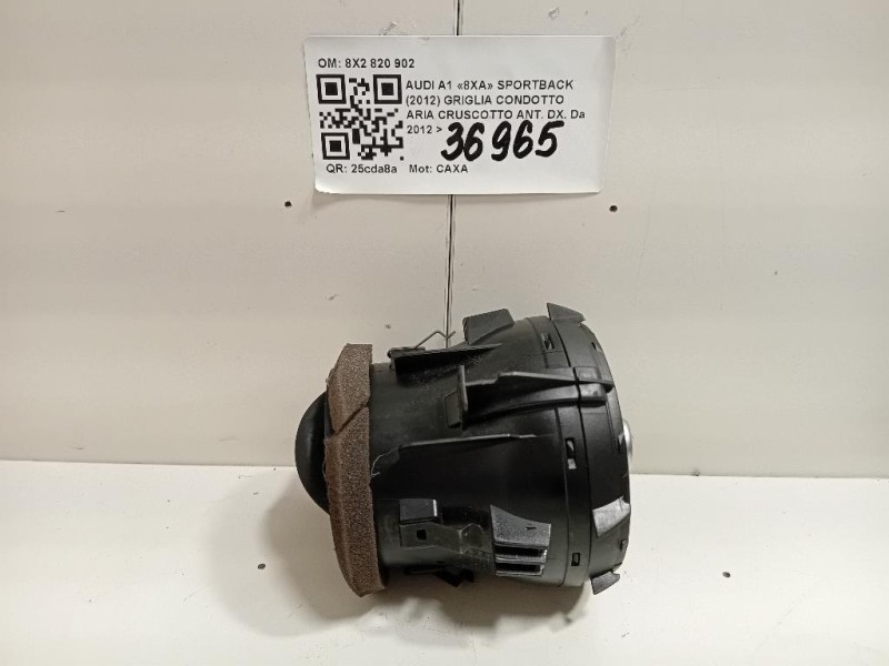 Griglia Condotto ARIA Cruscotto Centrale 8X2820902 Audi A1 8XA Sportback 2012