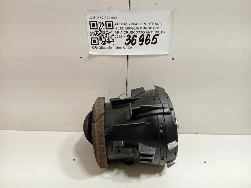 Griglia Condotto ARIA Cruscotto Centrale 8X2820902 Audi A1 8XA Sportback 2012