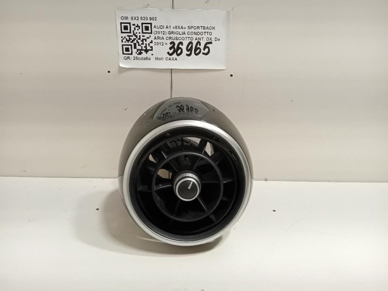 Griglia Condotto ARIA Cruscotto Centrale 8X2820902 Audi A1 8XA Sportback 2012
