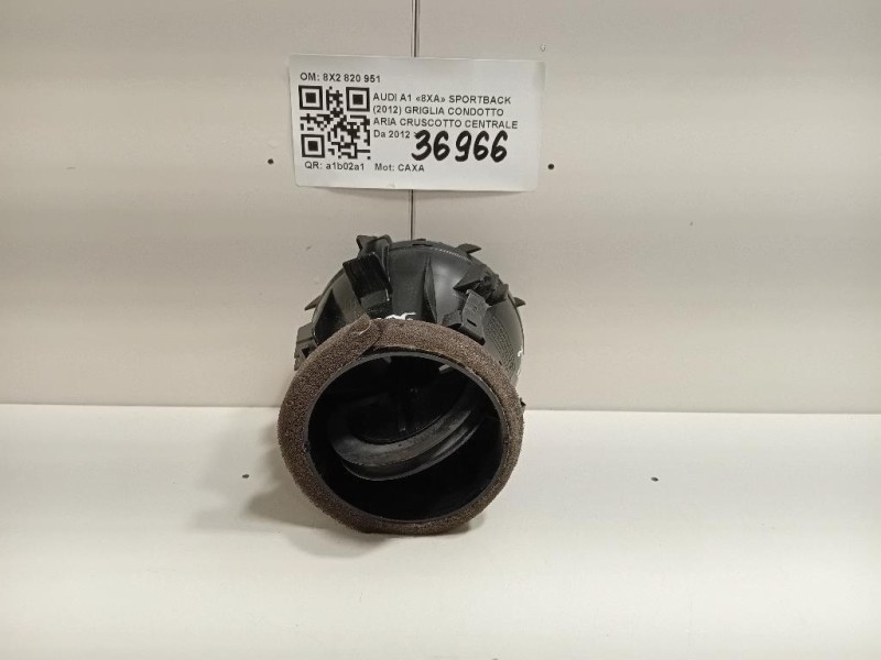 Griglia Condotto ARIA Cruscotto Centrale 8X2820951 Audi A1 8XA Sportback 2012