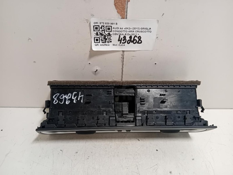 Griglia Condotto ARIA Cruscotto Centrale 8T2 820 951 B Audi A4 8K2 2012