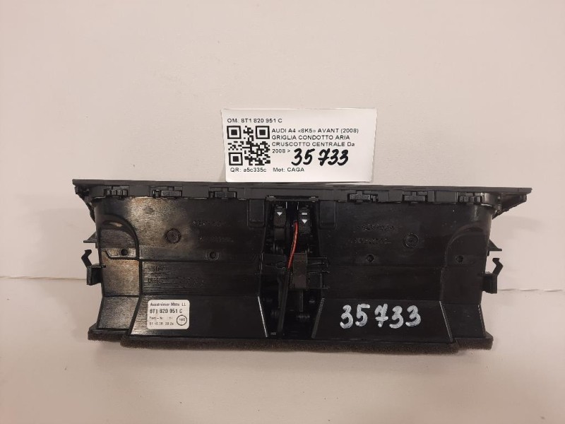Griglia Condotto ARIA Cruscotto Centrale 8T1820951C Audi A4 8K5 Avant 2008