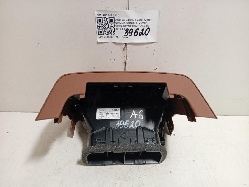 Griglia Condotto ARIA Cruscotto Centrale 4K0 819 203D Audi A6 4GD Avant 2016