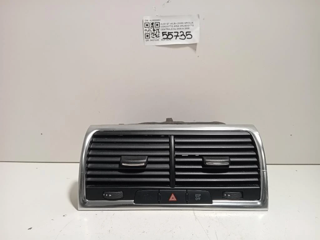 Griglia Condotto ARIA Cruscotto Centrale 4L0820951 Audi Q7 4LB 2006