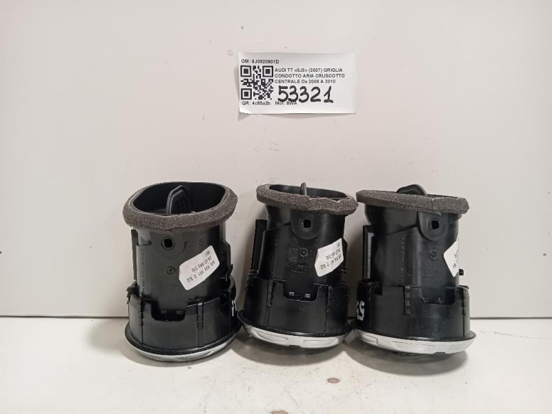 Griglia Condotto ARIA Cruscotto Centrale 8J0820901D Audi TT 8J3 2007