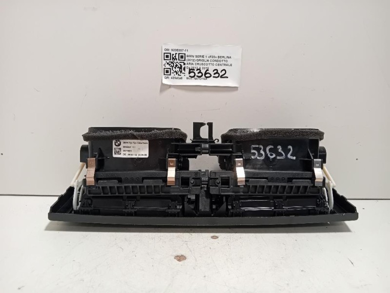 Griglia Condotto ARIA Cruscotto Centrale 9205357-11 Bmw Serie 1 F20 Berlina 2012