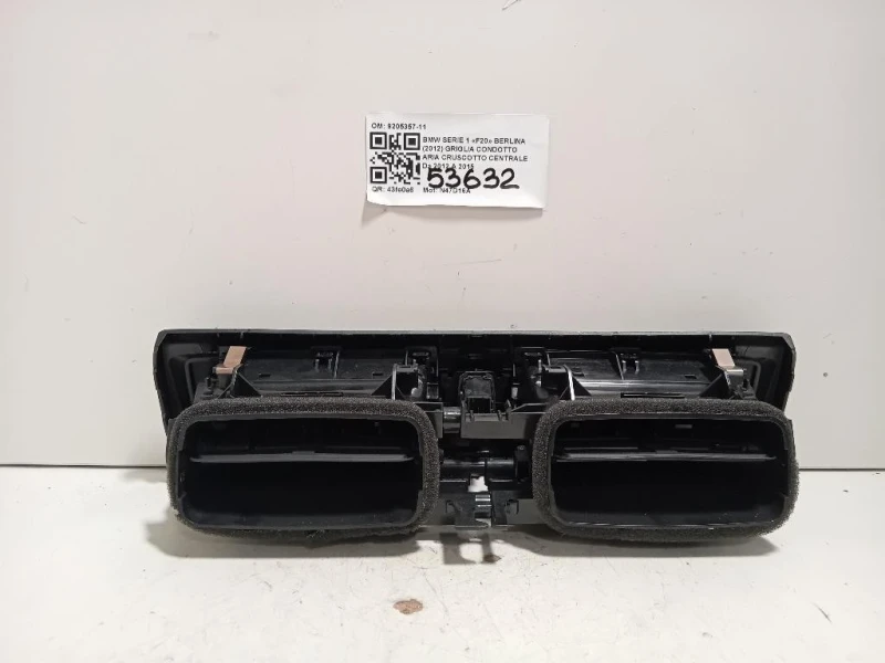 Griglia Condotto ARIA Cruscotto Centrale 9205357-11 Bmw Serie 1 F20 Berlina 2012