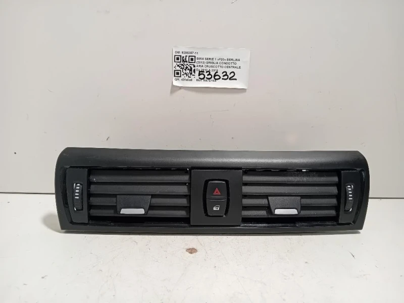 Griglia Condotto ARIA Cruscotto Centrale 9205357-11 Bmw Serie 1 F20 Berlina 2012