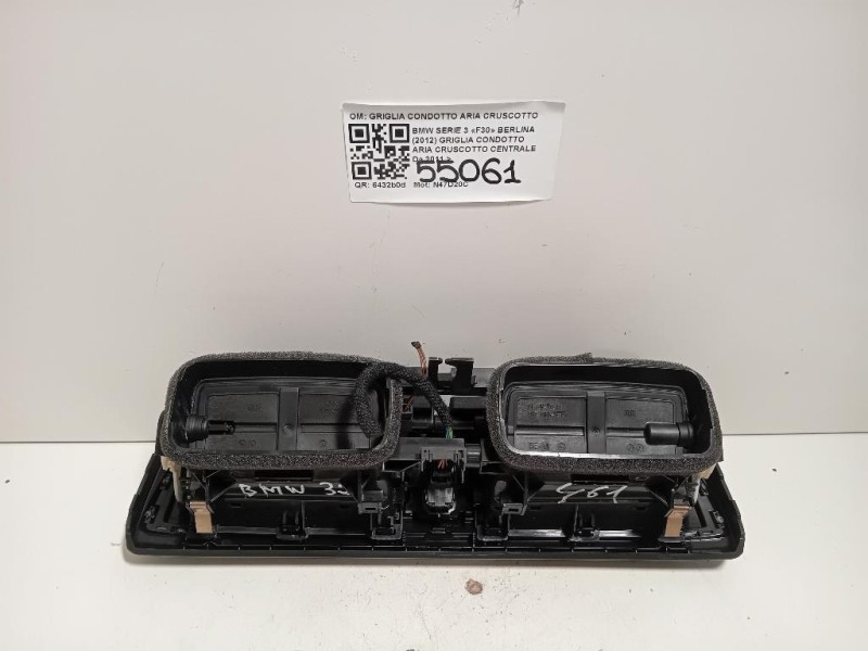 Griglia Condotto ARIA Cruscotto Centrale 931794404 Bmw Serie 3 F30 Berlina 2012