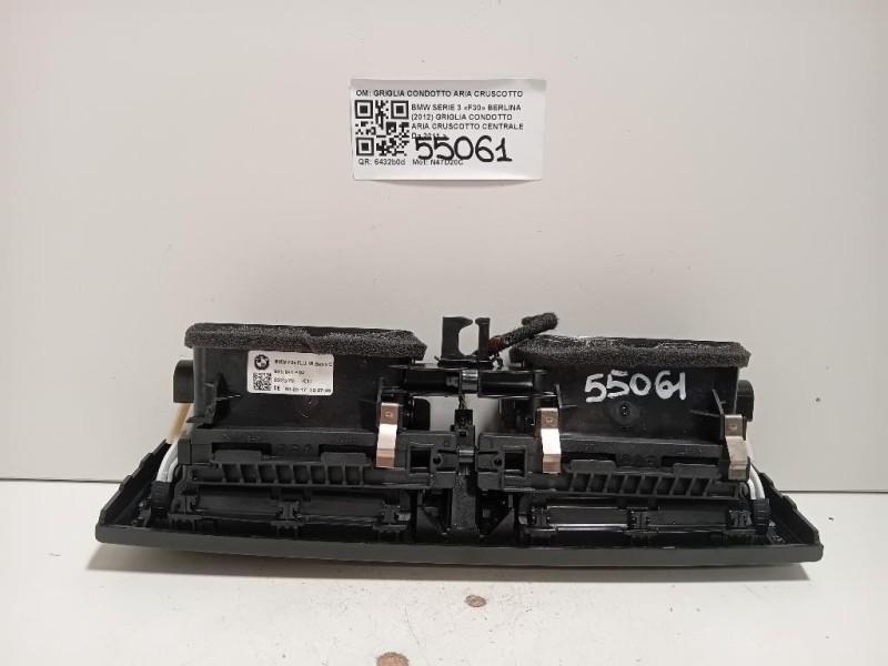 Griglia Condotto ARIA Cruscotto Centrale 931794404 Bmw Serie 3 F30 Berlina 2012