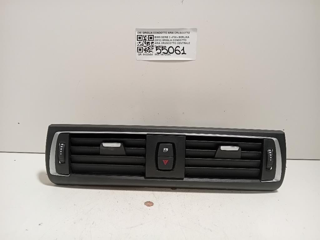 Griglia Condotto ARIA Cruscotto Centrale 931794404 Bmw Serie 3 F30 Berlina 2012