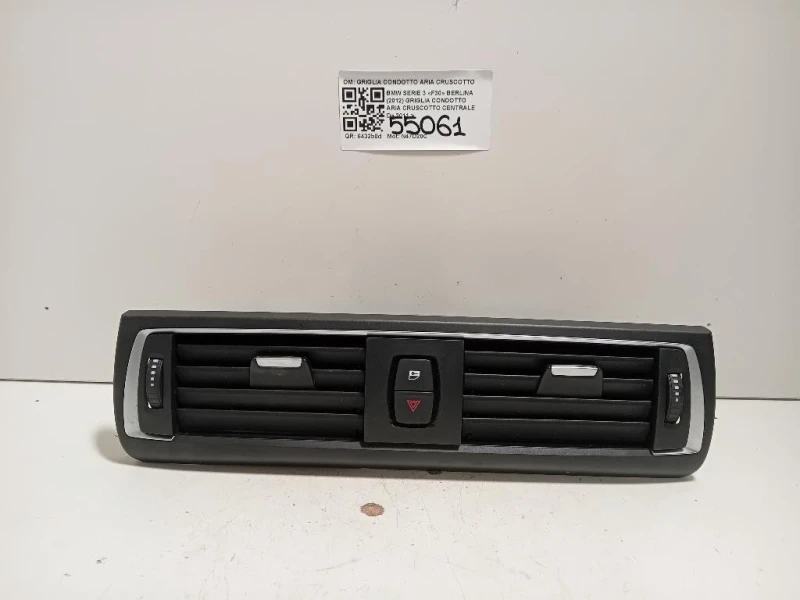 Griglia Condotto ARIA Cruscotto Centrale 931794404 Bmw Serie 3 F30 Berlina 2012