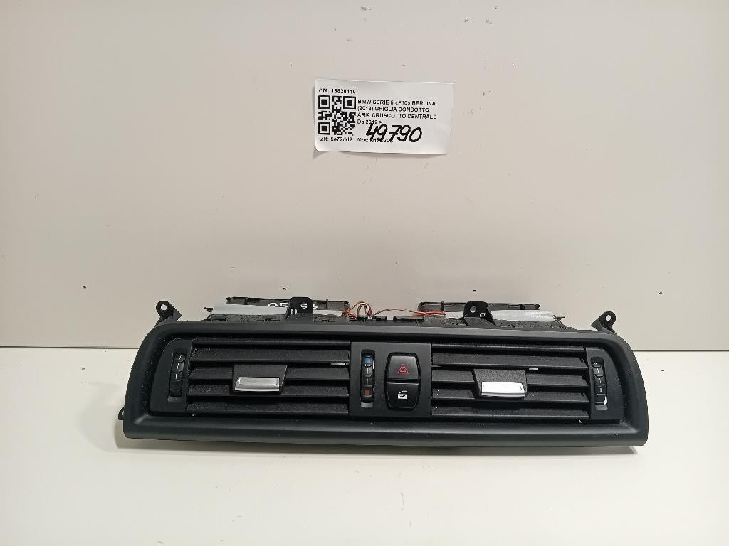 Griglia Condotto ARIA Cruscotto Centrale 16828110 Bmw Serie 5 F10 Berlina 2012