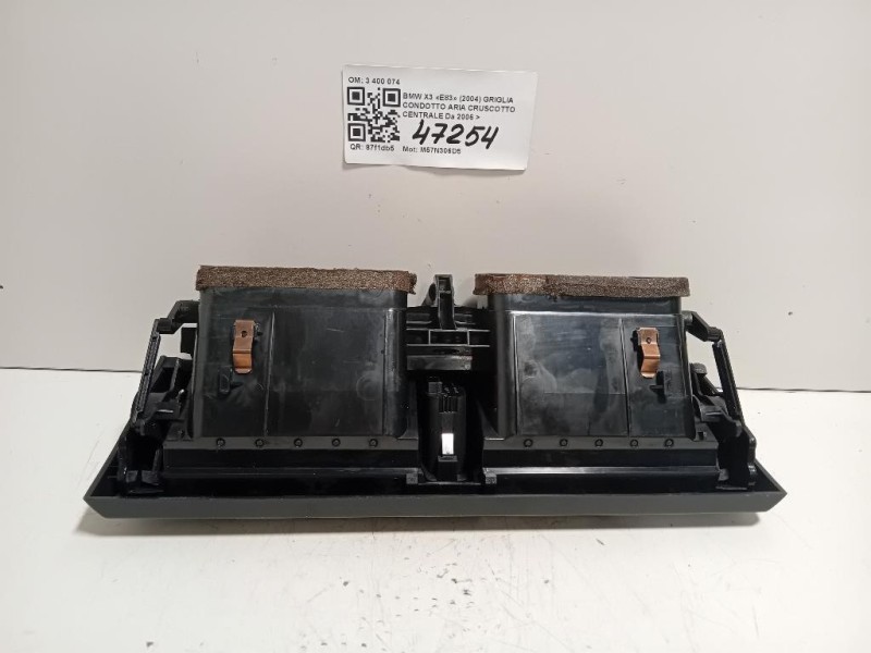 Griglia Condotto ARIA Cruscotto Centrale 3 400 074 Bmw X3 E83 2004