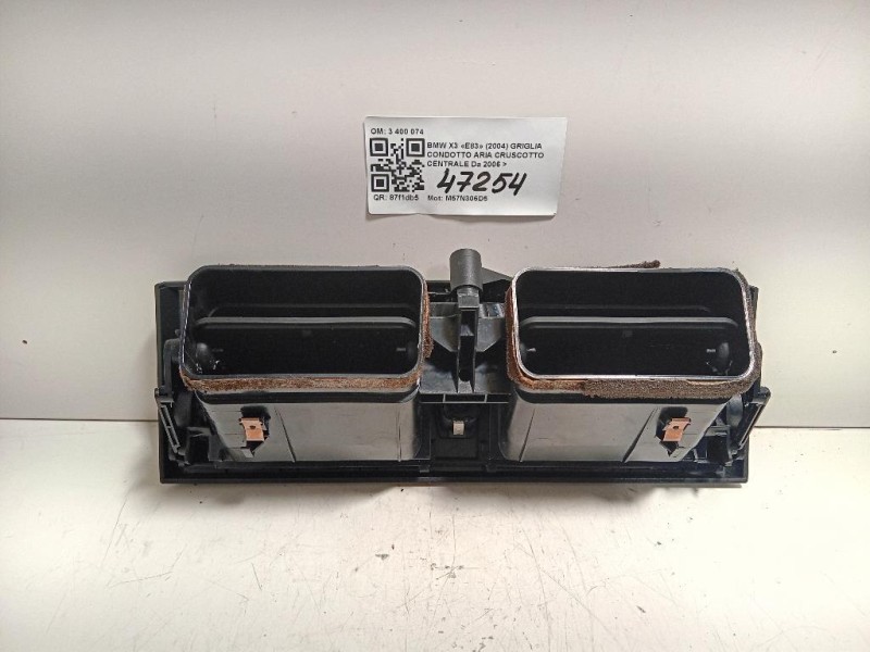 Griglia Condotto ARIA Cruscotto Centrale 3 400 074 Bmw X3 E83 2004