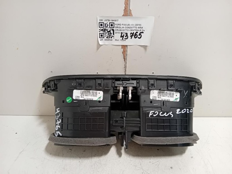Griglia Condotto ARIA Cruscotto Centrale JX7B-19K617 Ford Focus V 2018