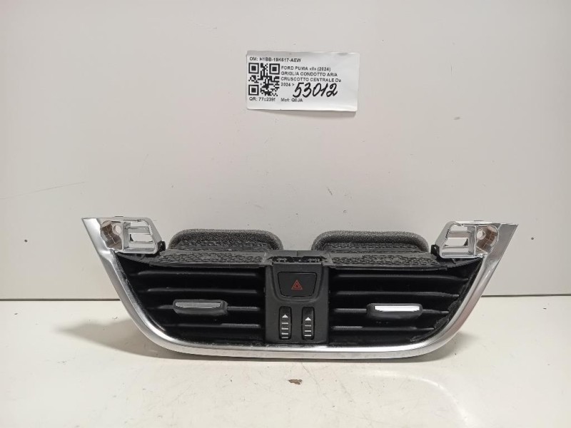 Griglia Condotto ARIA Cruscotto Centrale H1BB-19K617-AEW Ford PUMA II 2024