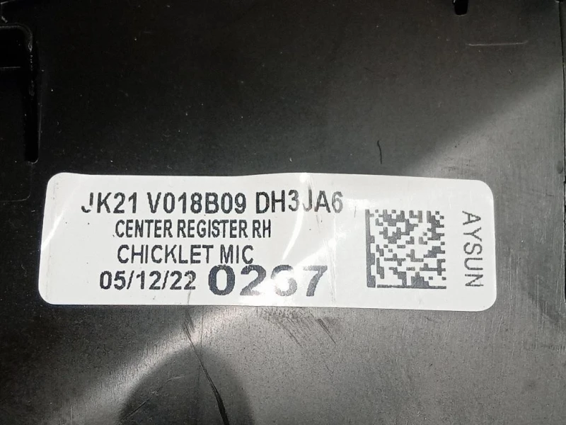 Griglia Condotto ARIA Cruscotto Centrale JK21V018B08JK21V018B09 Ford Transit Custom I 2013
