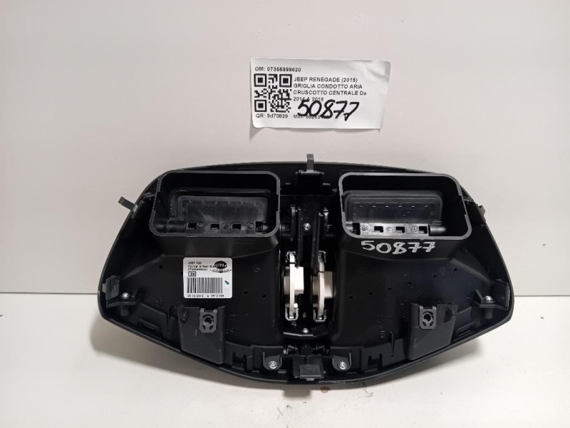 Griglia Condotto ARIA Cruscotto Centrale 07355999620 Jeep Renegade 2015