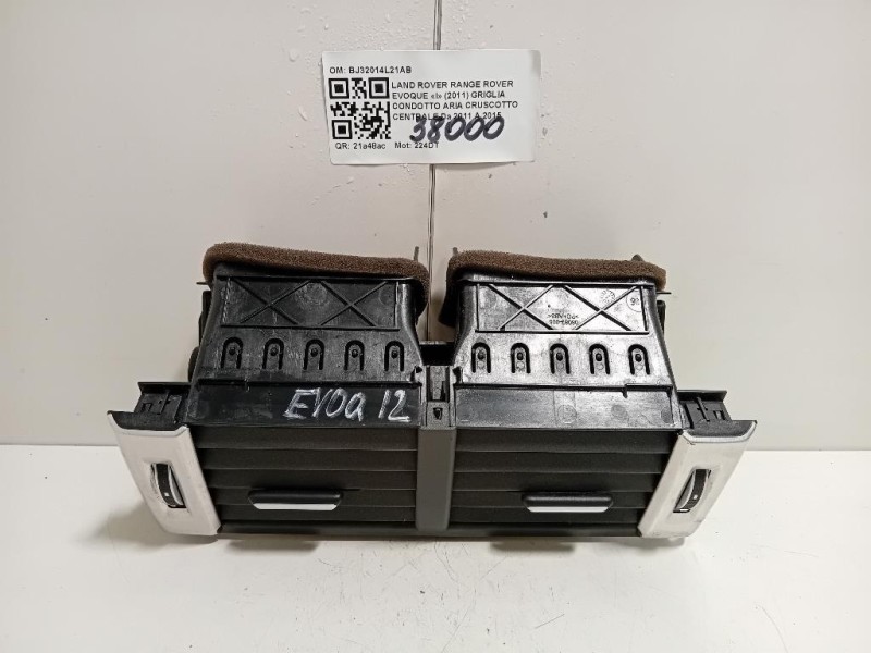 Griglia Condotto ARIA Cruscotto Centrale BJ32014L21AB Land Rover Range Rover Evoque I 2011