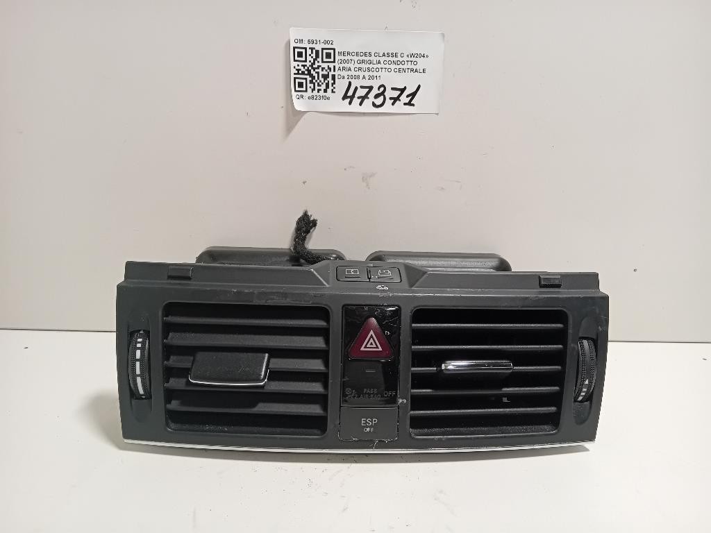 Griglia Condotto ARIA Cruscotto Centrale 5931-002 Mercedes Classe C W204 2007