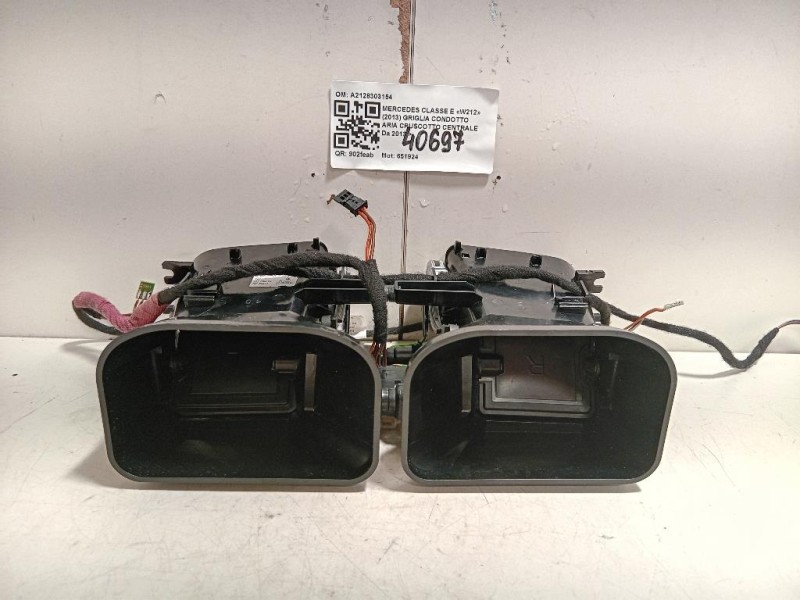 Griglia Condotto ARIA Cruscotto Centrale A2128303154 Mercedes Classe E W212 2013