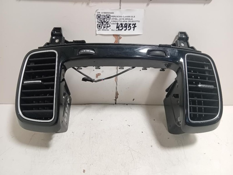 Griglia Condotto ARIA Cruscotto Centrale A1668303400 Mercedes Classe GLE W166 2015