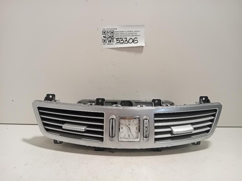 Griglia Condotto ARIA Cruscotto Centrale A2218300954 Mercedes Classe S W221 2006