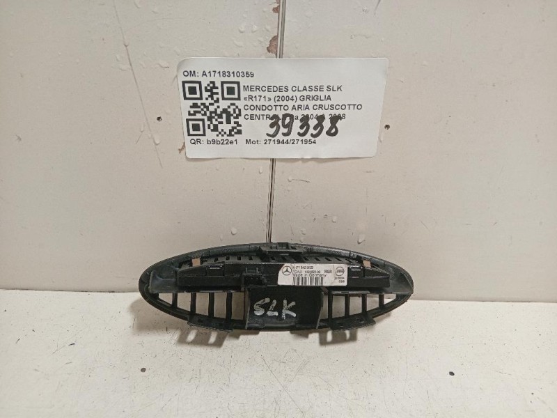 Griglia Condotto ARIA Cruscotto Centrale A1718310359 Mercedes Classe SLK R171 2004
