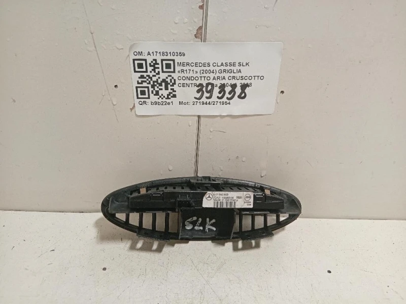 Griglia Condotto ARIA Cruscotto Centrale A1718310359 Mercedes Classe SLK R171 2004