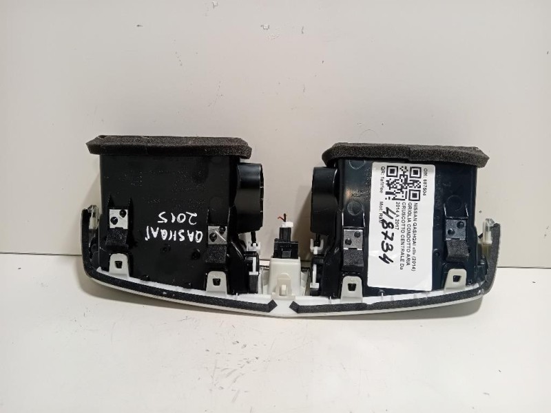 Griglia Condotto ARIA Cruscotto Centrale 687504 Nissan Qashqai II 2014