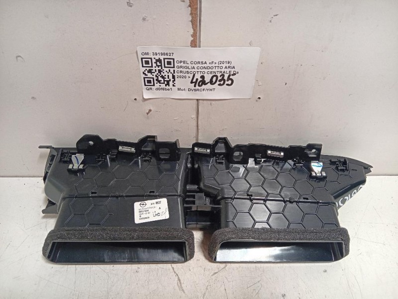 Griglia Condotto ARIA Cruscotto Centrale 39198627 Opel Corsa F 2019
