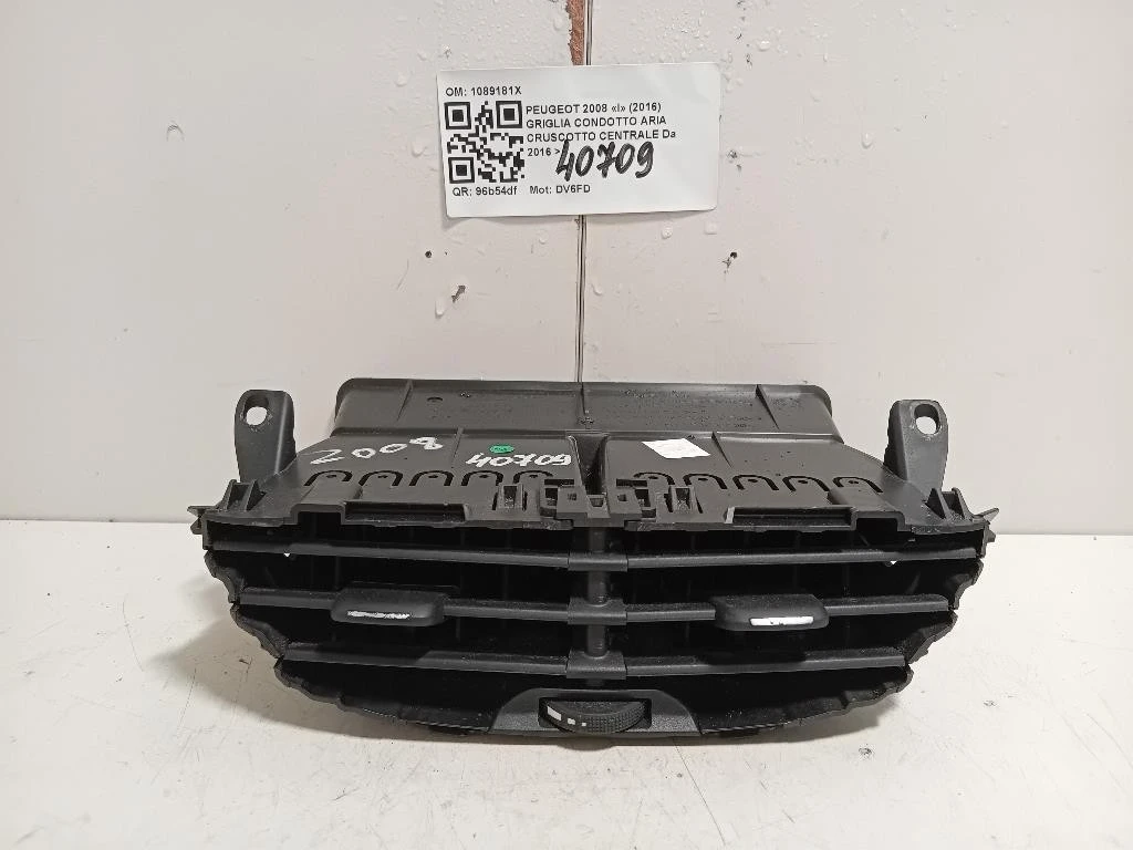 Griglia Condotto ARIA Cruscotto Centrale 1089181X Peugeot 2008 I 2016