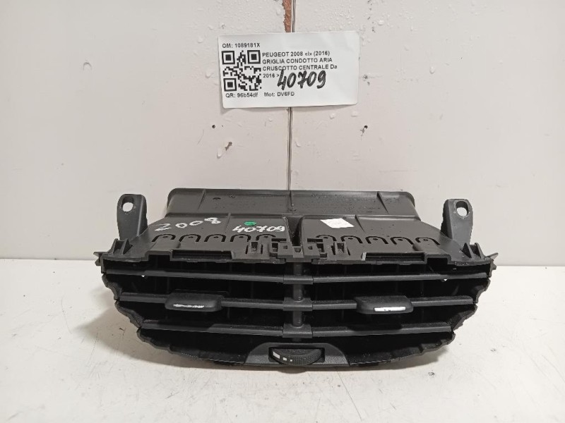 Griglia Condotto ARIA Cruscotto Centrale 1089181X Peugeot 2008 I 2016