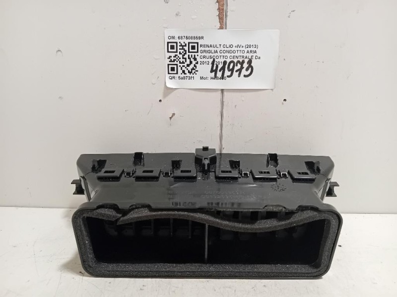 Griglia Condotto ARIA Cruscotto Centrale 687508859R Renault CLIO IV 2013