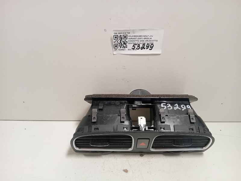 Griglia Condotto ARIA Cruscotto Centrale 5K0 815 736 Volkswagen GOLF V Variant 2007