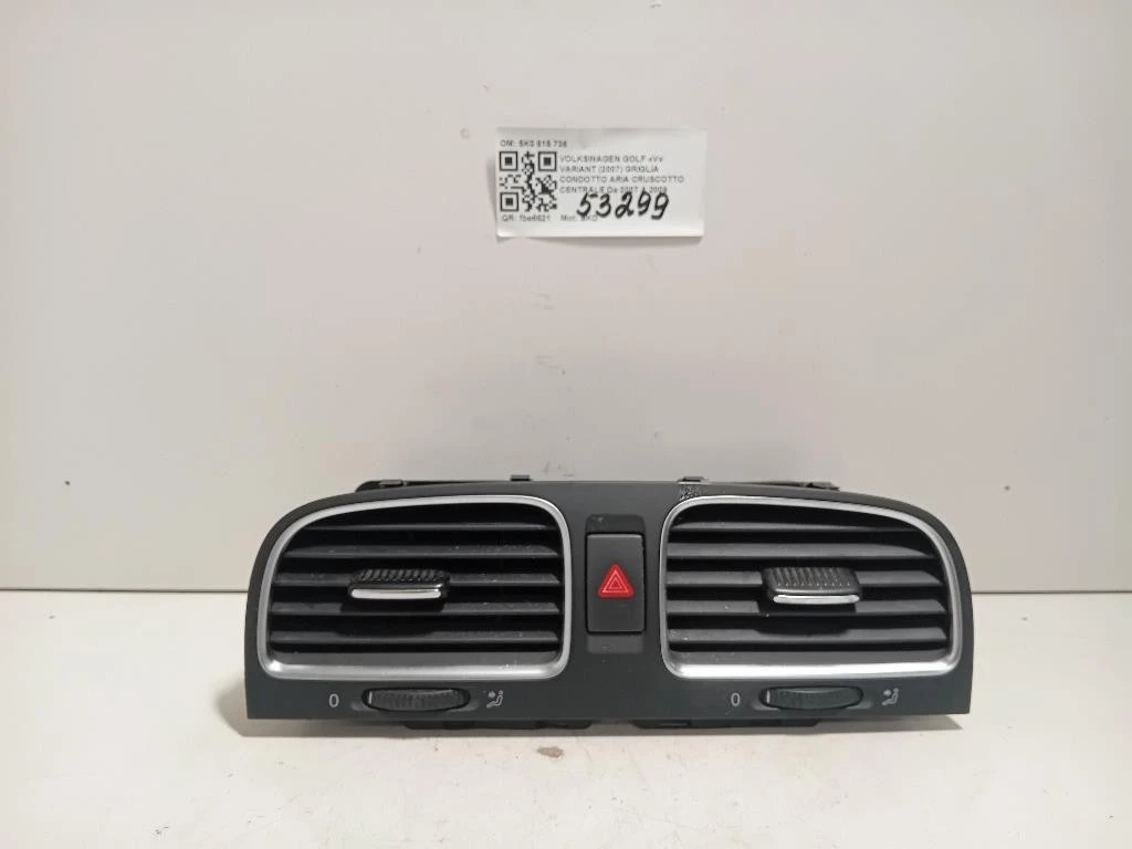 Griglia Condotto ARIA Cruscotto Centrale 5K0 815 736 Volkswagen GOLF V Variant 2007