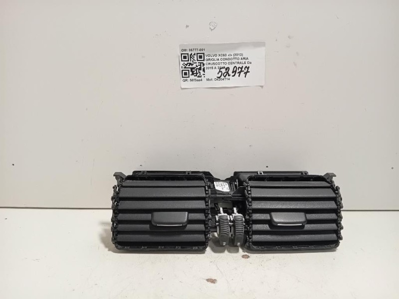 Griglia Condotto ARIA Cruscotto Centrale 06777-001 Volvo XC60 I 2013