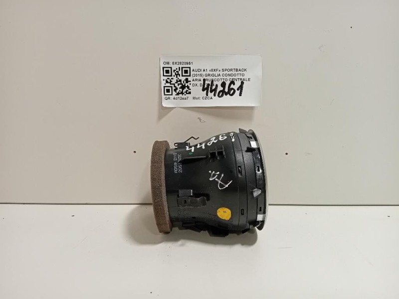 Griglia Condotto ARIA Cruscotto Centrale DX 8X2820951 Audi A1 8XF Sportback 2015