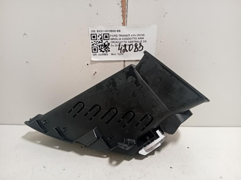 Griglia Condotto ARIA Cruscotto Centrale DX BX21-V018B08-BB Ford Transit VI 2014