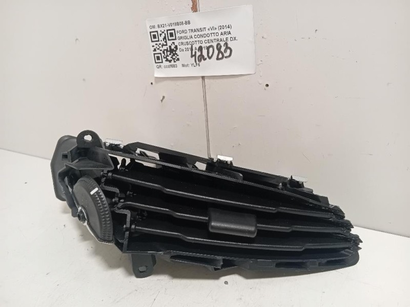 Griglia Condotto ARIA Cruscotto Centrale DX BX21-V018B08-BB Ford Transit VI 2014