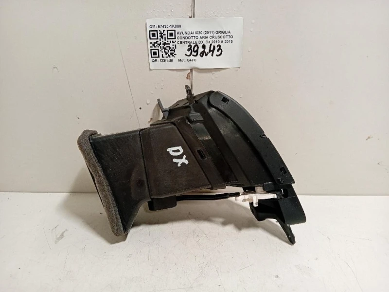 Griglia Condotto ARIA Cruscotto Centrale DX 97420-1K000 Hyundai IX20 2011