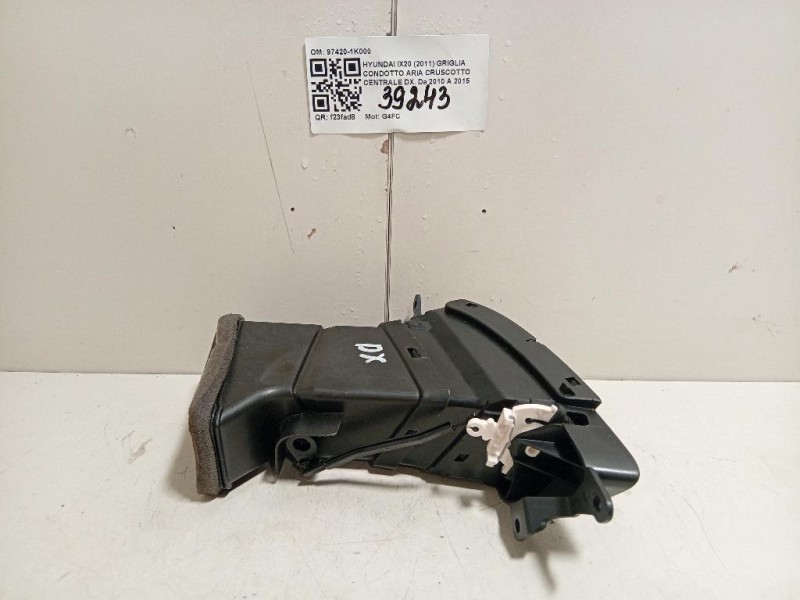 Griglia Condotto ARIA Cruscotto Centrale DX 97420-1K000 Hyundai IX20 2011
