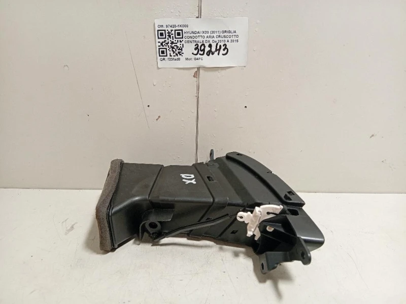 Griglia Condotto ARIA Cruscotto Centrale DX 97420-1K000 Hyundai IX20 2011