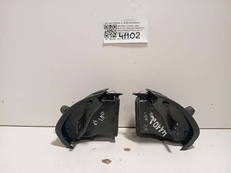 Griglia Condotto ARIA Cruscotto Centrale DX 6422 9265406 Mini MINI Cooper F56 2014