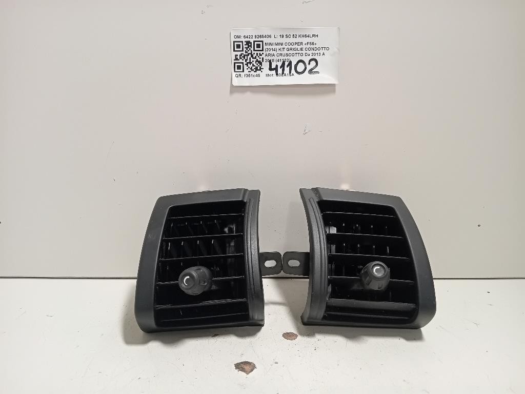 Griglia Condotto ARIA Cruscotto Centrale DX 6422 9265406 Mini MINI Cooper F56 2014