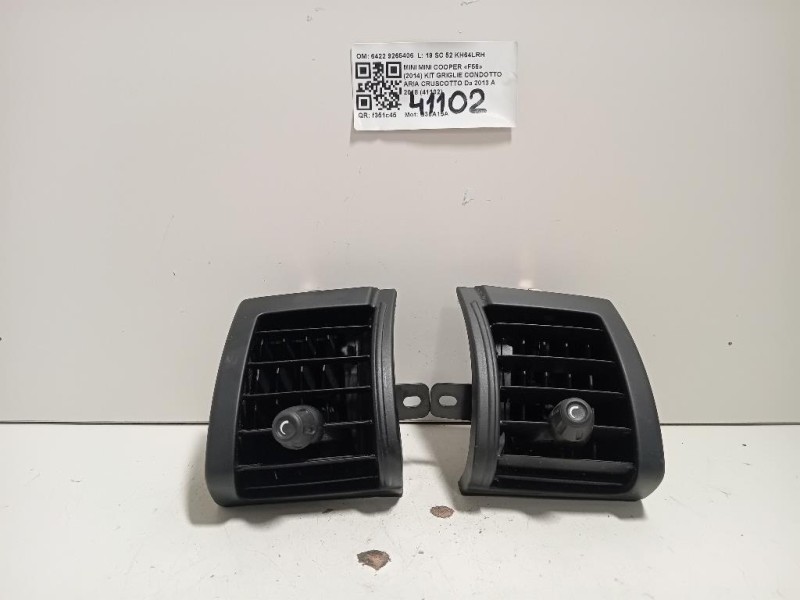 Griglia Condotto ARIA Cruscotto Centrale DX 6422 9265406 Mini MINI Cooper F56 2014