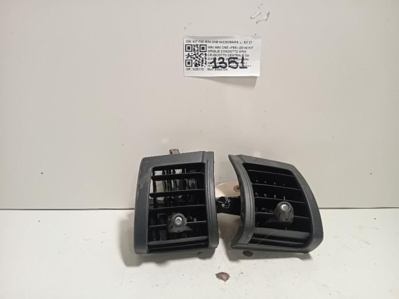 Griglia Condotto ARIA Cruscotto Centrale DX F55 MINI ONE 64229265406 Mini MINI ONE F55 2014